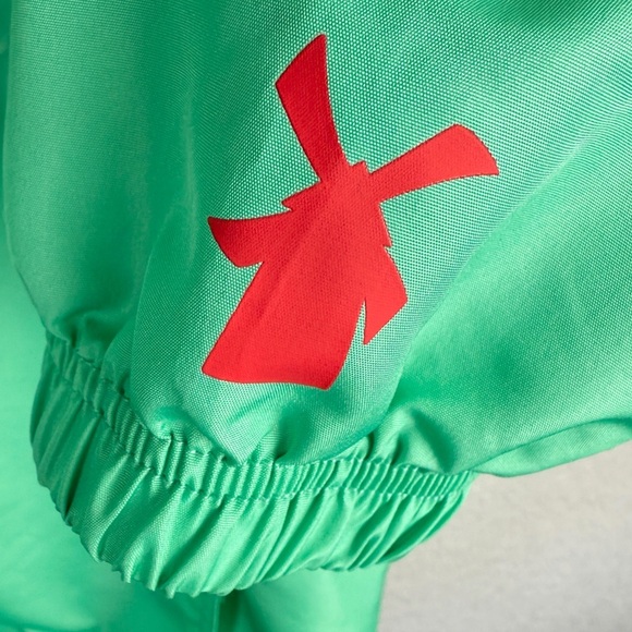 Dutch Bros Packable Mint Green Retro Hooded Windbreaker XL - Unisex, 1/2 Zip - Picture 4 of 13